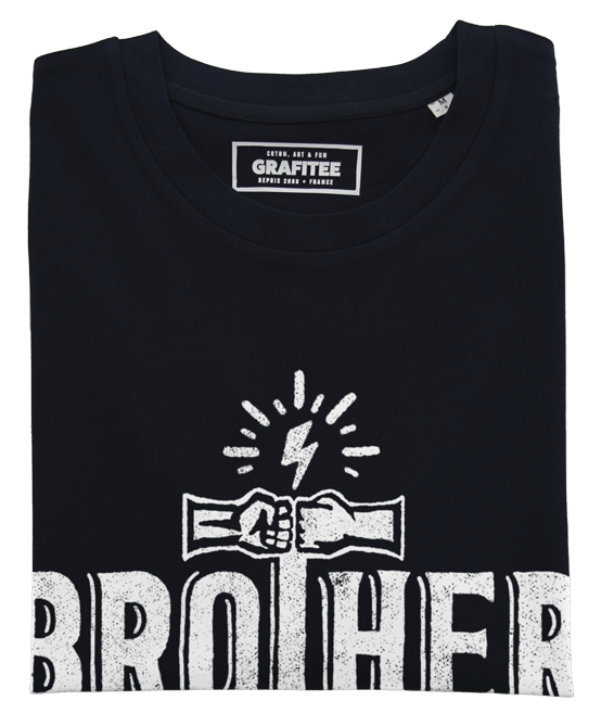 T-shirt Brother noir plié