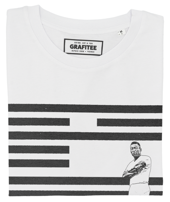 T-shirt Pelé Santos FC blanc plié