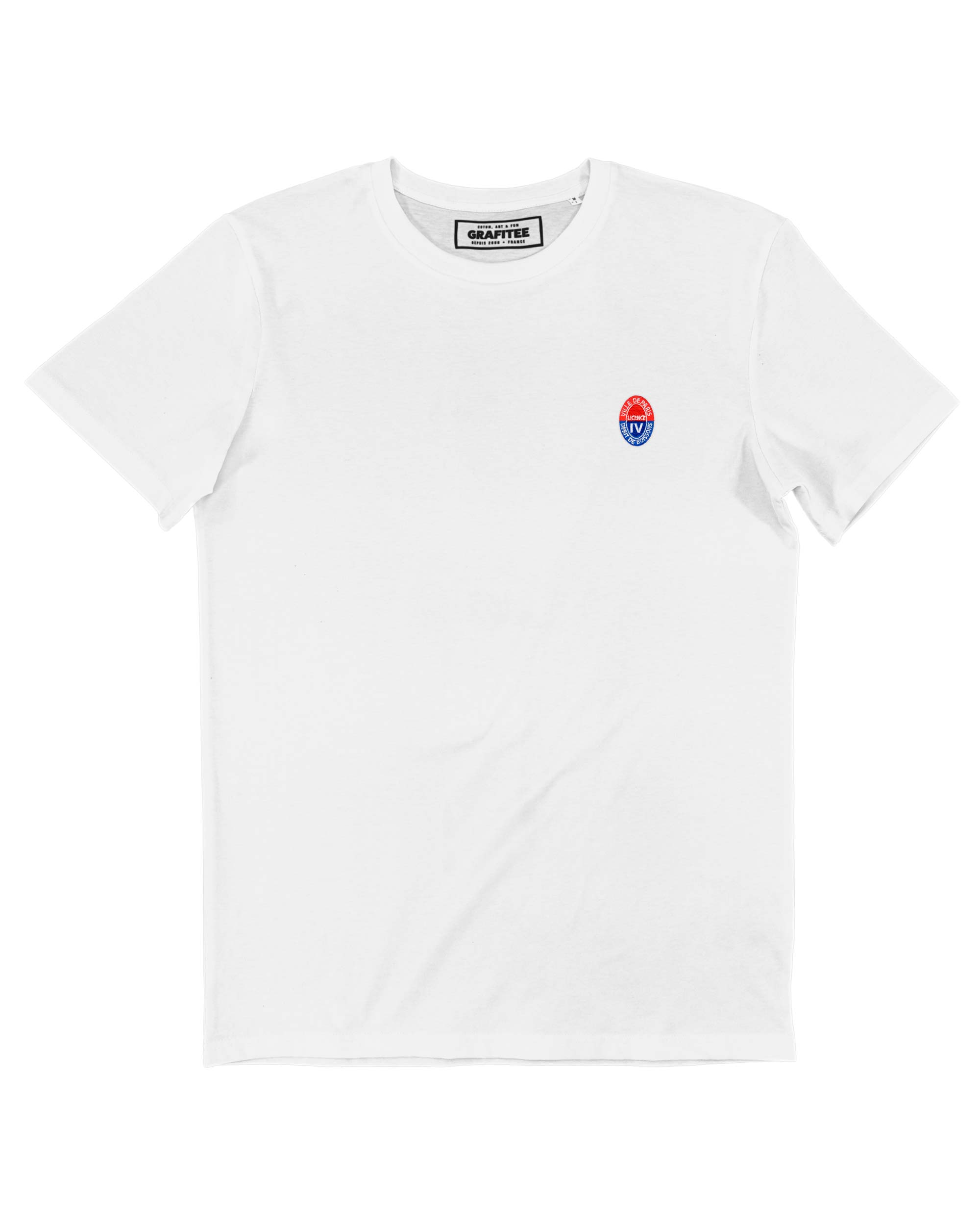 T-shirt Licence IV (brodé) blanc plié