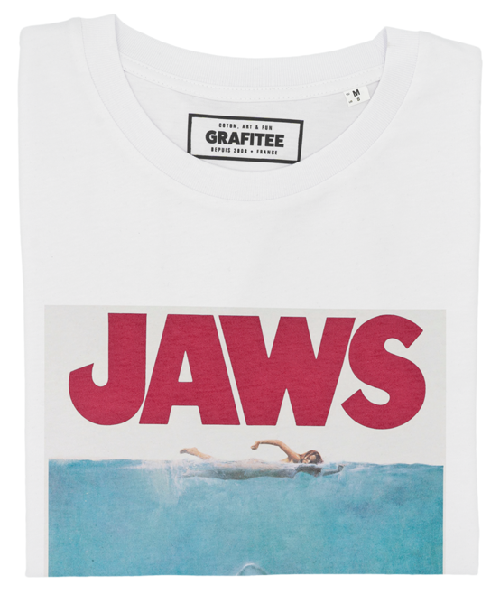 T-shirt Jaws blanc plié