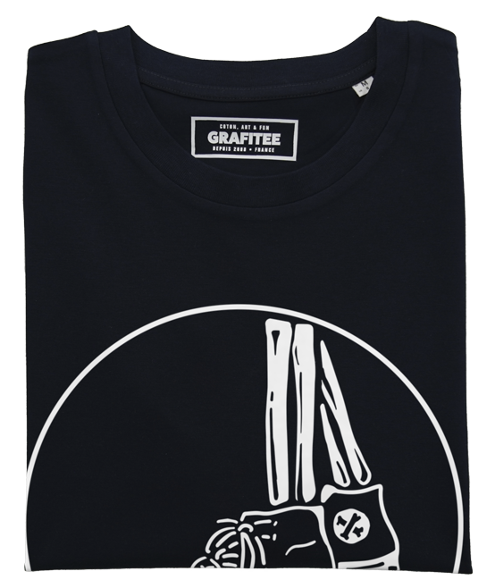 T-shirt Skate Skelly noir plié