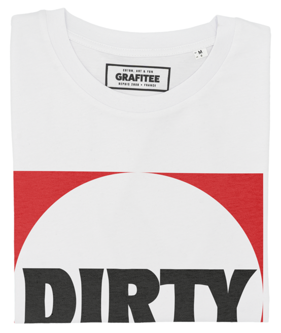 T-shirt Dirty blanc plié