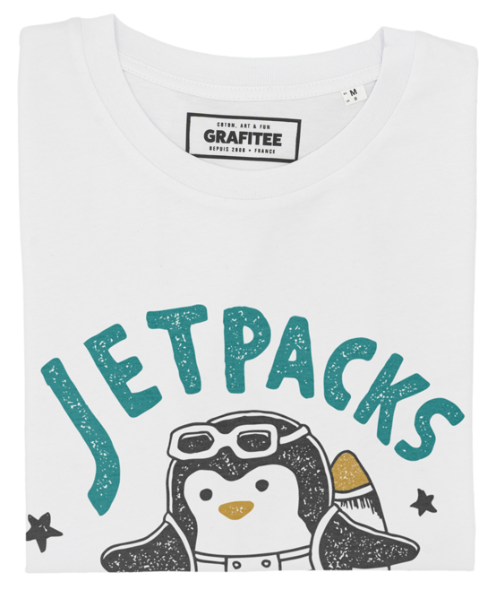 T-shirt Jetpacks Are Awesome blanc plié