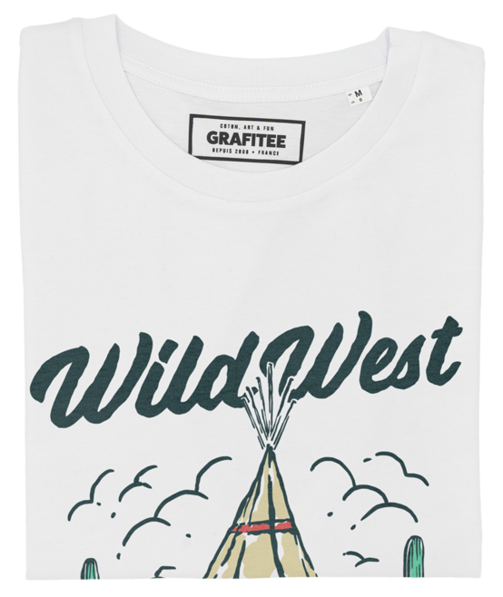 T-shirt Wild West Tipi blanc plié