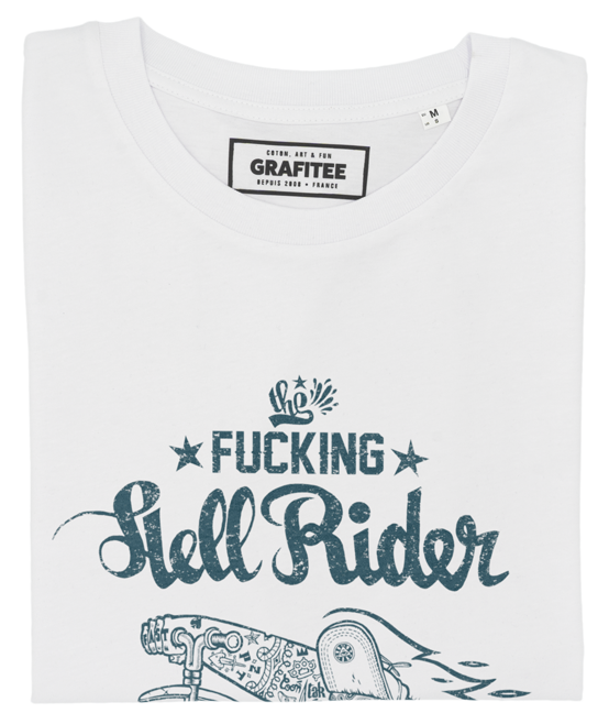 T-shirt Hell Rider blanc plié