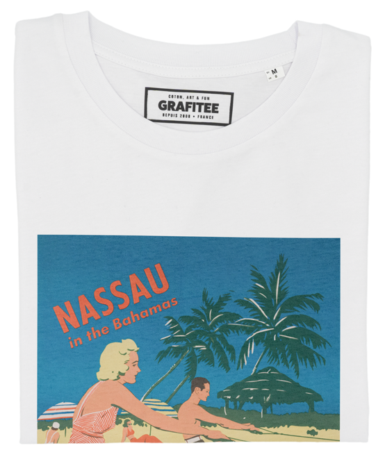T-shirt Nassau blanc plié