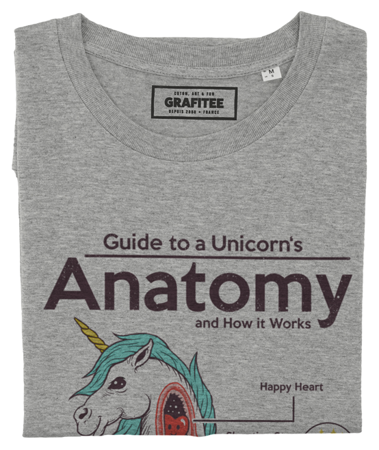 T-shirt Anatomie De La Licorne gris chiné plié