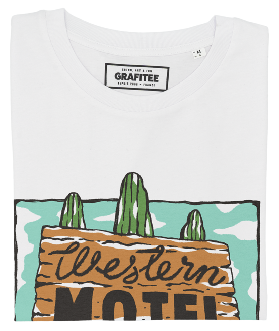 T-shirt Western Motel blanc plié