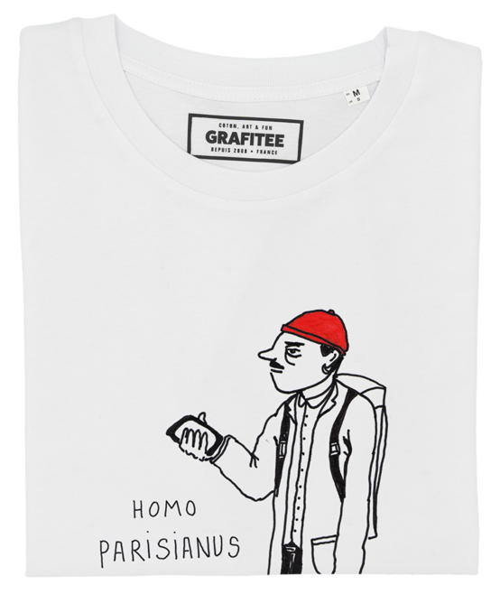 T-shirt Homo Parisianus blanc plié