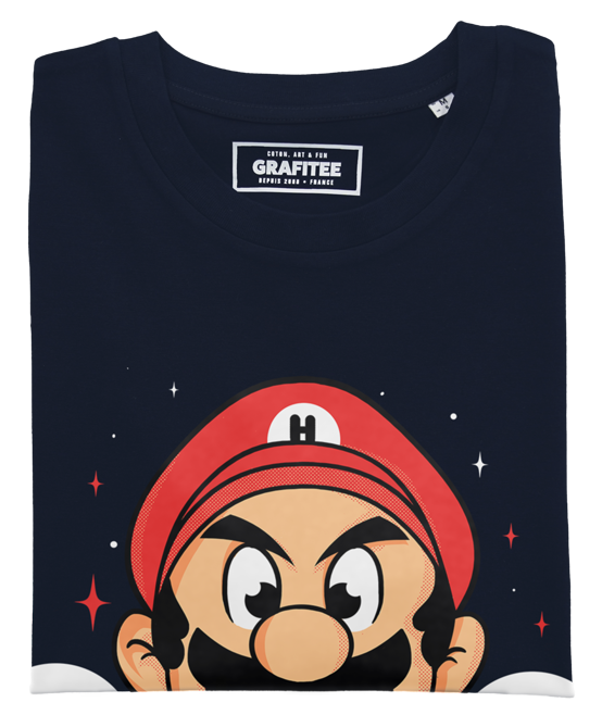 T-shirt Scary Mario navy plié