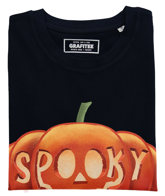 T-shirt Spooky noir plié