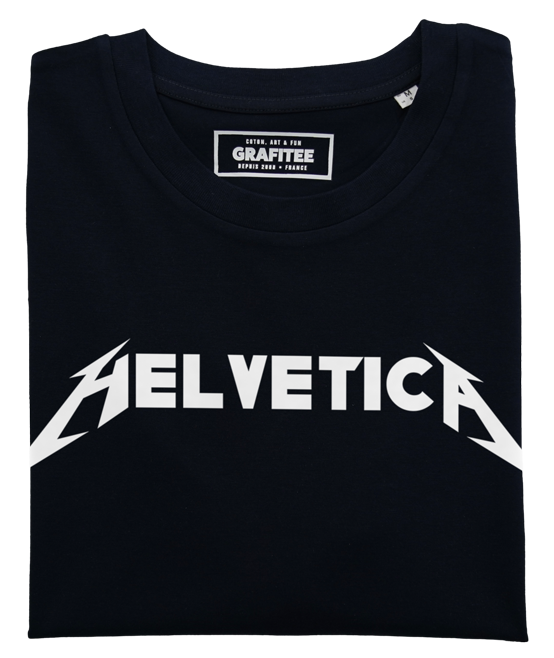 T-shirt Helvetica noir plié