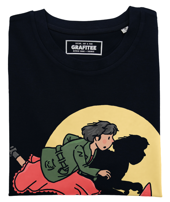 T-shirt Les Aventures d'Amélie noir plié