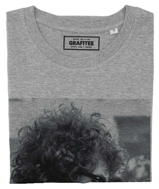 T-shirt Bob Dylan gris chiné plié
