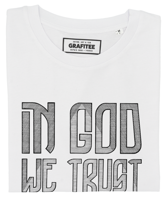 T-shirt In God We Trust blanc plié