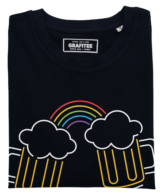 T-shirt Rainbow Beer noir plié