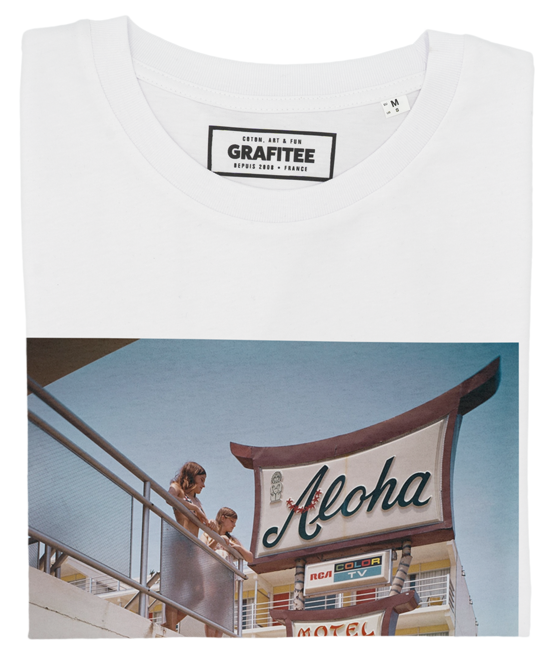 T-shirt Aloha blanc plié