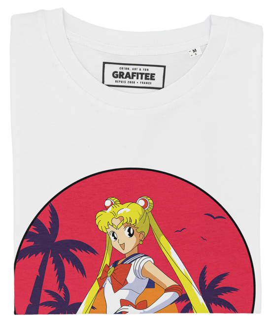 T-shirt Sailor Moon blanc plié