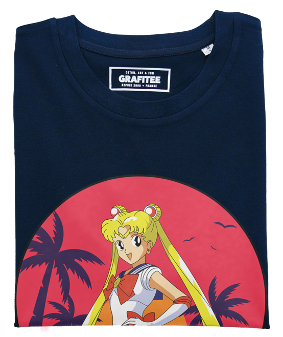 T-shirt Sailor Moon navy plié