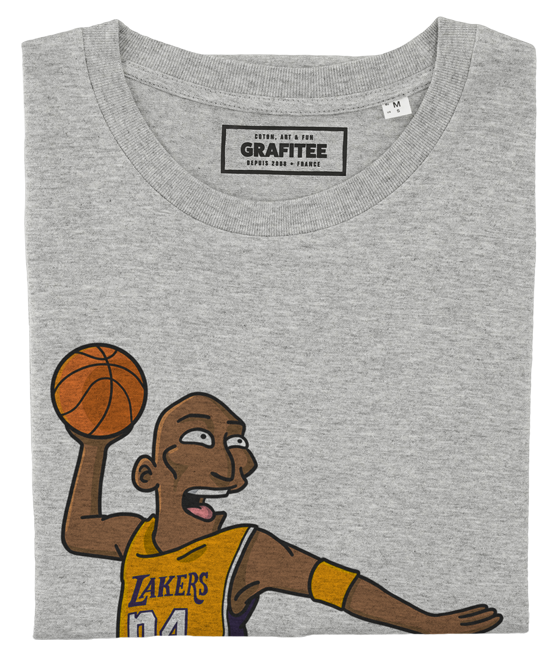 T-shirt Kobe Bryant Simpsonized gris chiné plié
