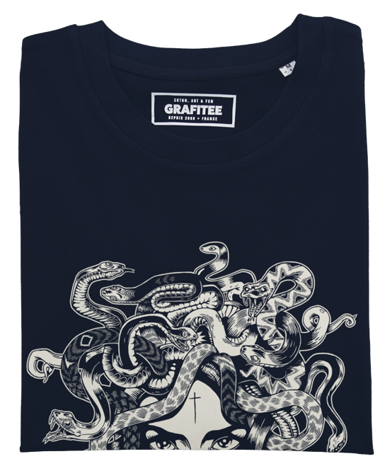 T-shirt Medusa navy plié