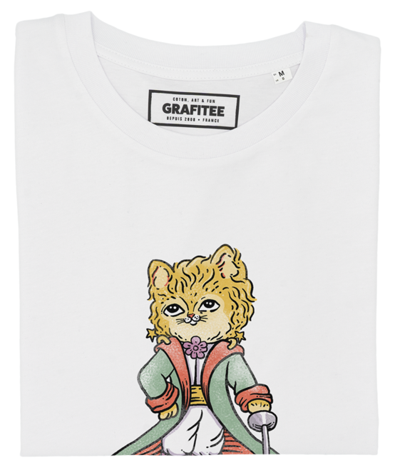 T-shirt Le Chat Petit Prince blanc plié