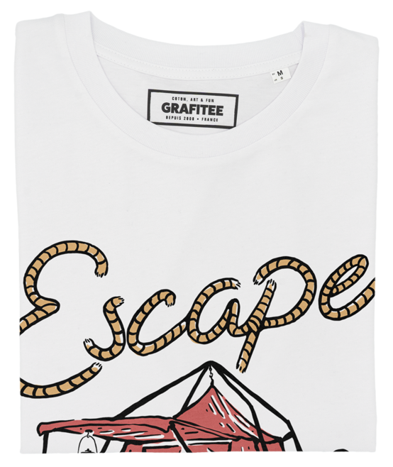 T-shirt Escape Tent blanc plié