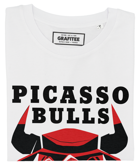 T-shirt Picasso Bulls blanc plié