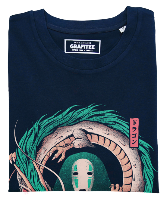 T-shirt Haku Fille et Dragon navy plié