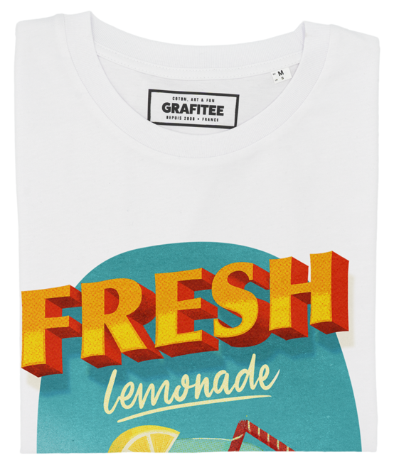 T-shirt Fresh Lemonade blanc plié