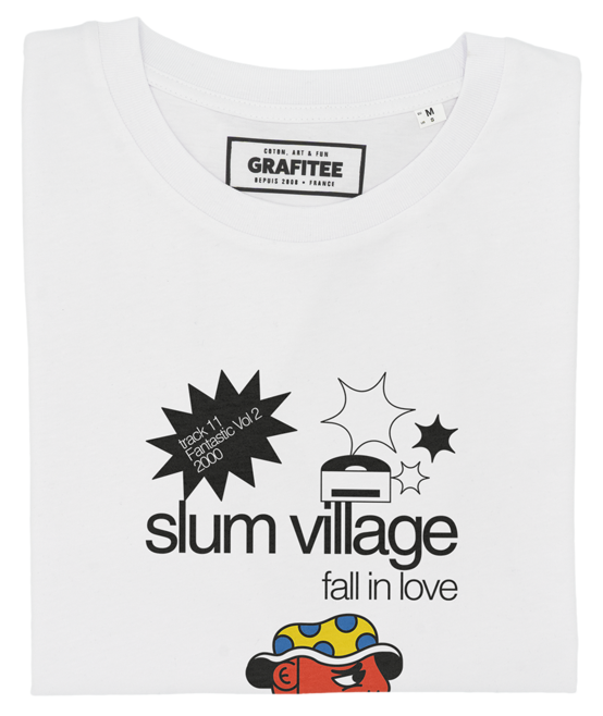 T-shirt Slum Village blanc plié