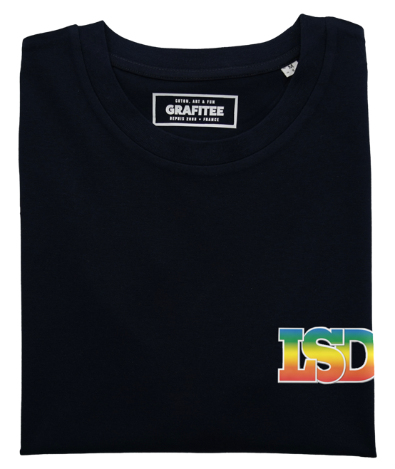 T-shirt LSD noir plié