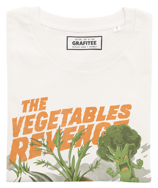 T-shirt Vegetables Revenge blanc cassé plié