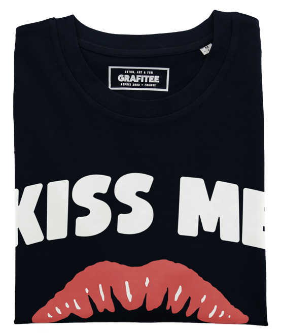 T-shirt Kiss me Once noir plié