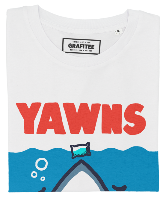 T-shirt Yawns blanc plié