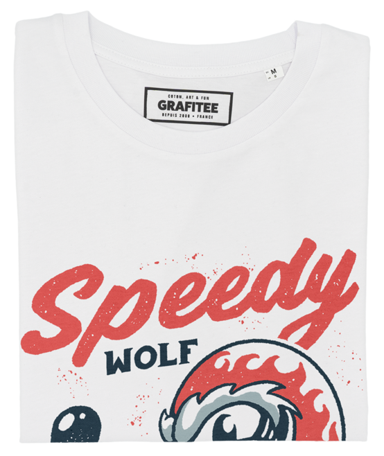 T-shirt Speedy Wolf blanc plié