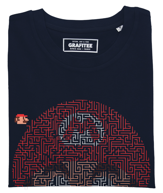 T-shirt Mario Labyrinthe navy plié