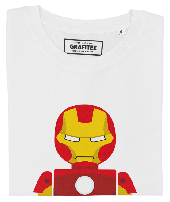 T-shirt Toy Iron Man blanc plié