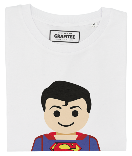 T-shirt Toy Superman blanc plié
