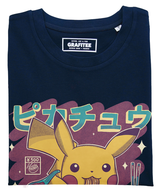 T-shirt Pikachu Ramen navy plié