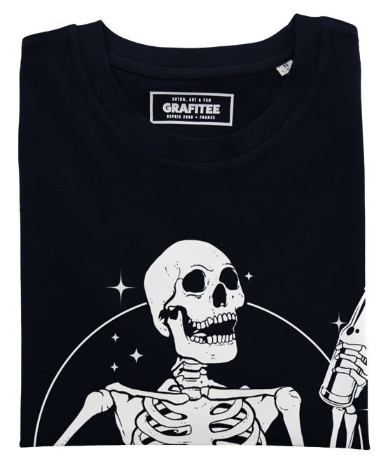 T-shirt Beer to Death noir plié