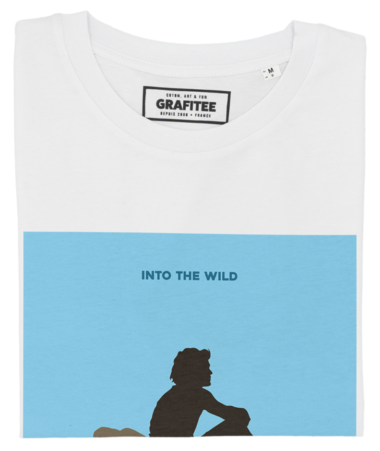 T-shirt Into The Wild blanc plié