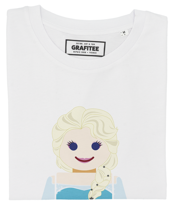 T-shirt Toy la Reine Des Neiges blanc plié