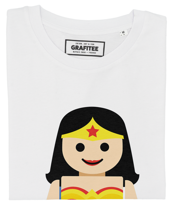 T-shirt Toy Wonder Woman blanc plié