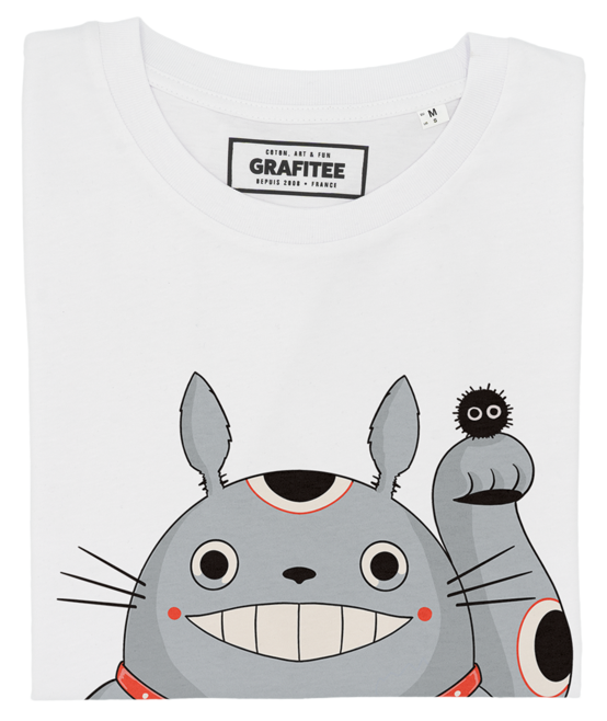 T-shirt Totoro de la Chance blanc plié