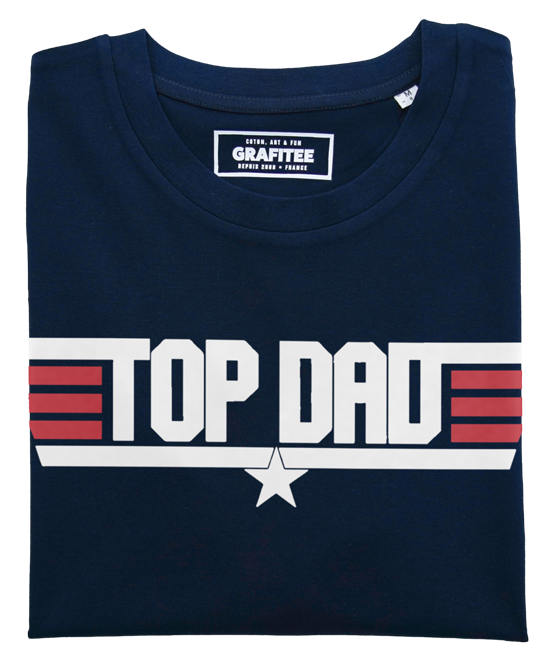 T-shirt Top Dad navy plié