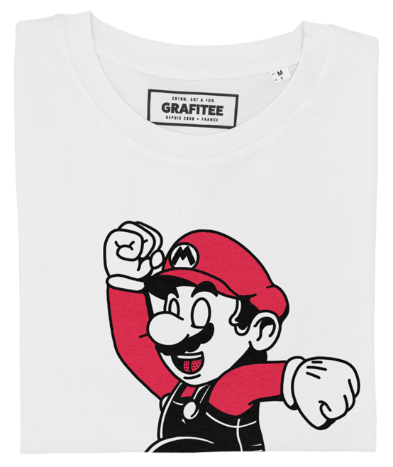 T-shirt Le Poing de Mario blanc plié