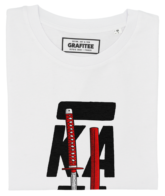 T-shirt Katana blanc plié