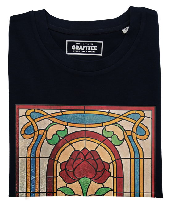 T-shirt Stranger Stained Glass noir plié