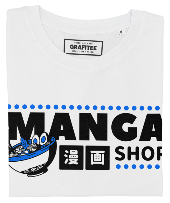 T-shirt Manga Shop blanc plié